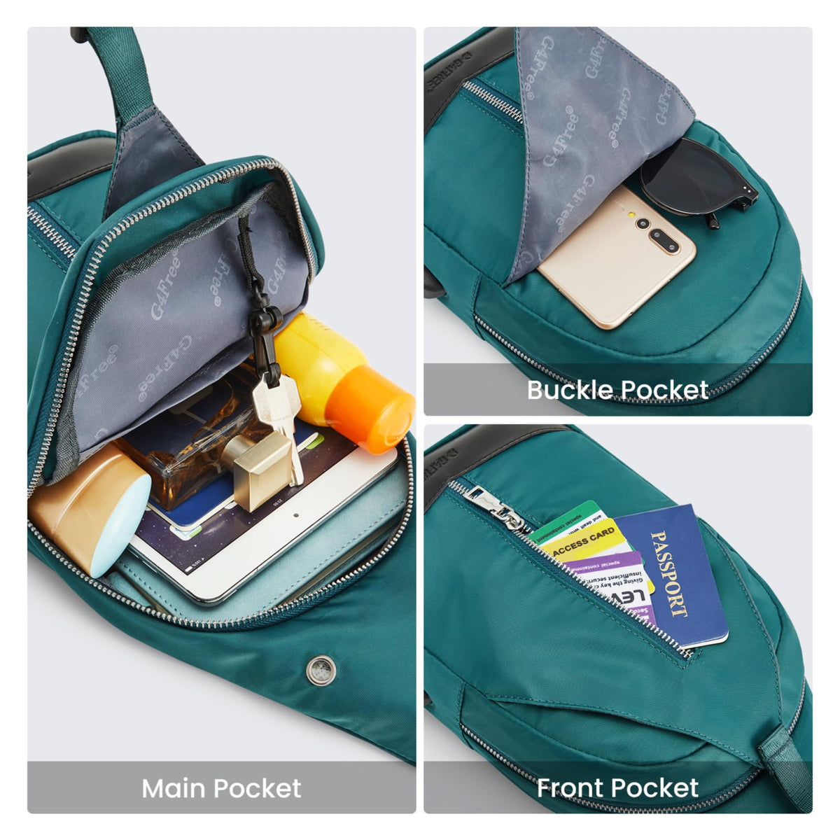 G4Free - G4Free Sling Bag RFID Blocking Crossbody Sling Bag -TN23B196C-TN23B196B