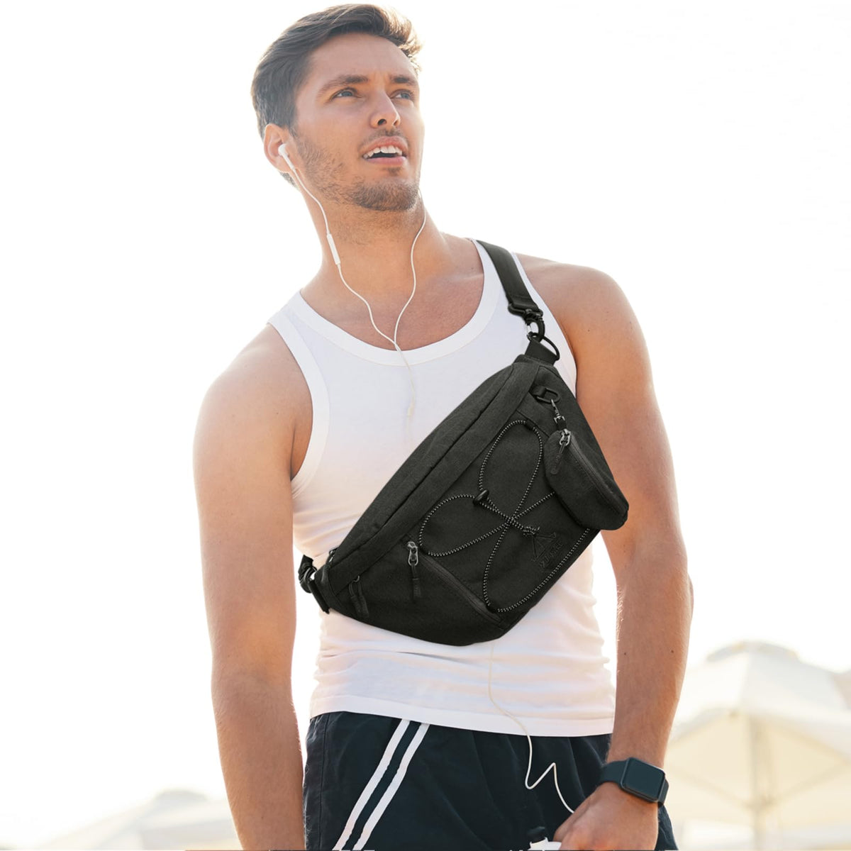 G4Free - G4Free Sling Bag RFID Blocking Over Shoulder Belt Bag -TN23B200A-TN23B200C-TN23B200B