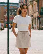 G4Free - G4Free Smoofit 16" Modal Soft A Line Sweat Skirt Elastic Drawstring with Pockets -GF26S966A001A-S-GF26S966A001B-M-GF26S966A001C-L-GF26S966A001D-XL-GF26S966A001F-XS