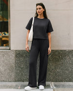 G4Free - G4Free Smoofit Modal Soft Sweatpants Ribbed Waist Side Slit with Pockets -GF26J1018A001A-S-GF26J1018A001B-M-GF26J1018A001C-L-GF26J1018A001D-XL-GF26J1018A001E-XXL