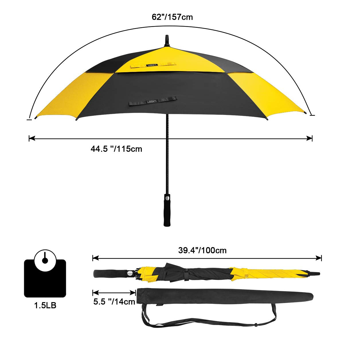 G4Free - G4Free Square Windproof Auto Open Stick Umbrella -D02V590A-D02V590C-D02V590F-D02V590B-D02V590G