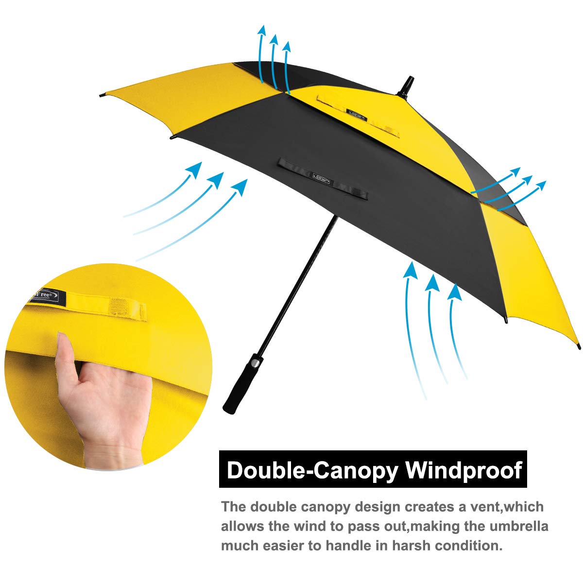 G4Free - G4Free Square Windproof Auto Open Stick Umbrella -D02V590A-D02V590C-D02V590F-D02V590B-D02V590G