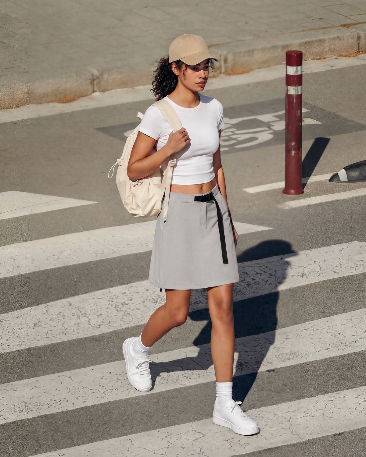 G4Free - G4Free Strowen 18" Hiking Cargo Skirt Elastic Waist 2 Pockets Quick Dry -GF26S953A001A-S-GF26S953A001B-M-GF26S953A001C-L-GF26S953A001D-XL-GF26S953A001F-XS