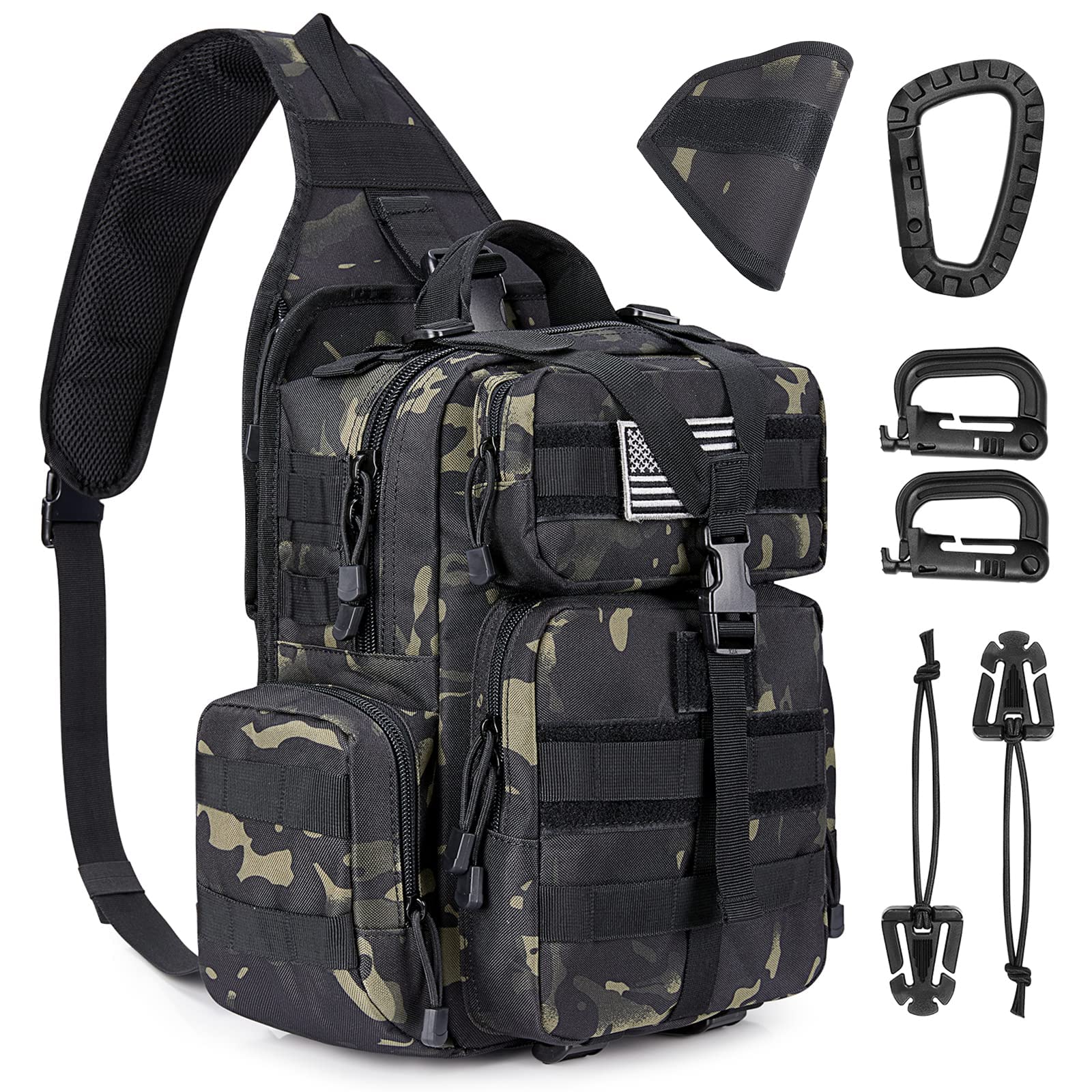 G4Free - G4Free Tactical EDC Sling Bag Backpack with Pistol Holster -D02V759D-D02V759A-D02V759F-D02V759B