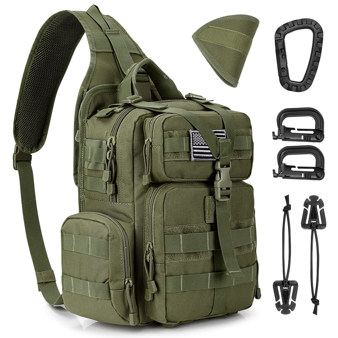 G4Free - G4Free Tactical EDC Sling Bag Backpack with Pistol Holster -D02V759D-D02V759A-D02V759F-D02V759B