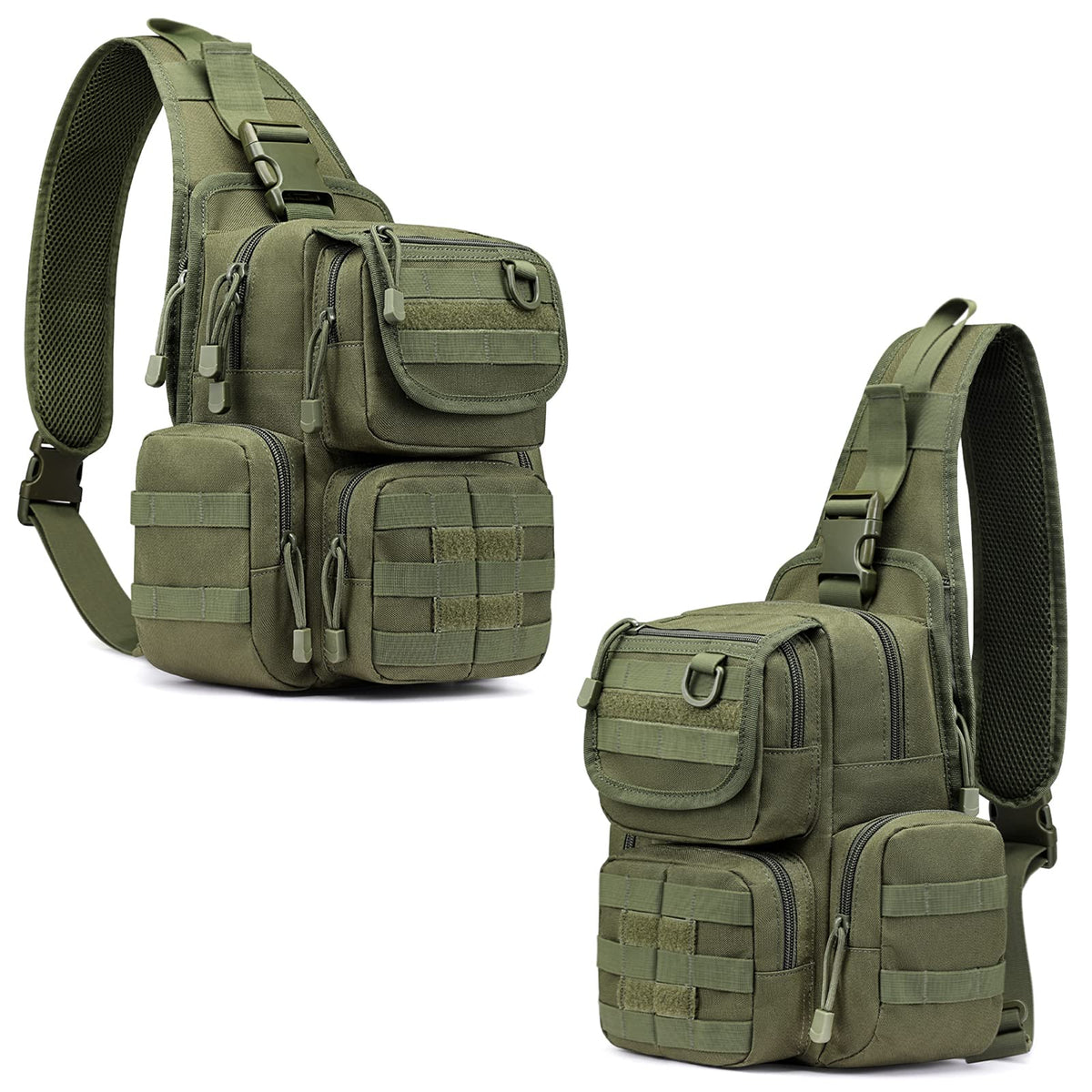G4Free - G4Free Tactical EDC Sling Bag Pack with Pistol Holster -D02V666B-D02V666A