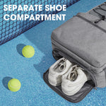 G4Free - G4Free Tennis Backpack Holds 4 Rackets with Shoe Compartment -TN24B327B-TN24B327C