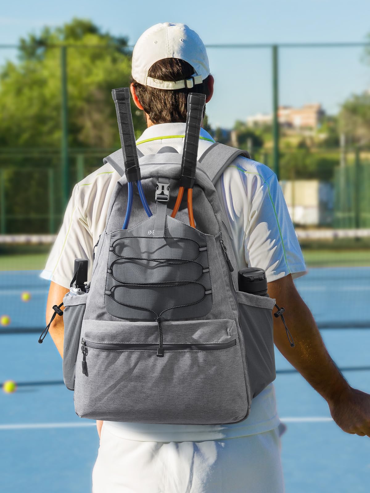 G4Free - G4Free Tennis Backpack Holds 4 Rackets with Shoe Compartment -TN24B327B-TN24B327C