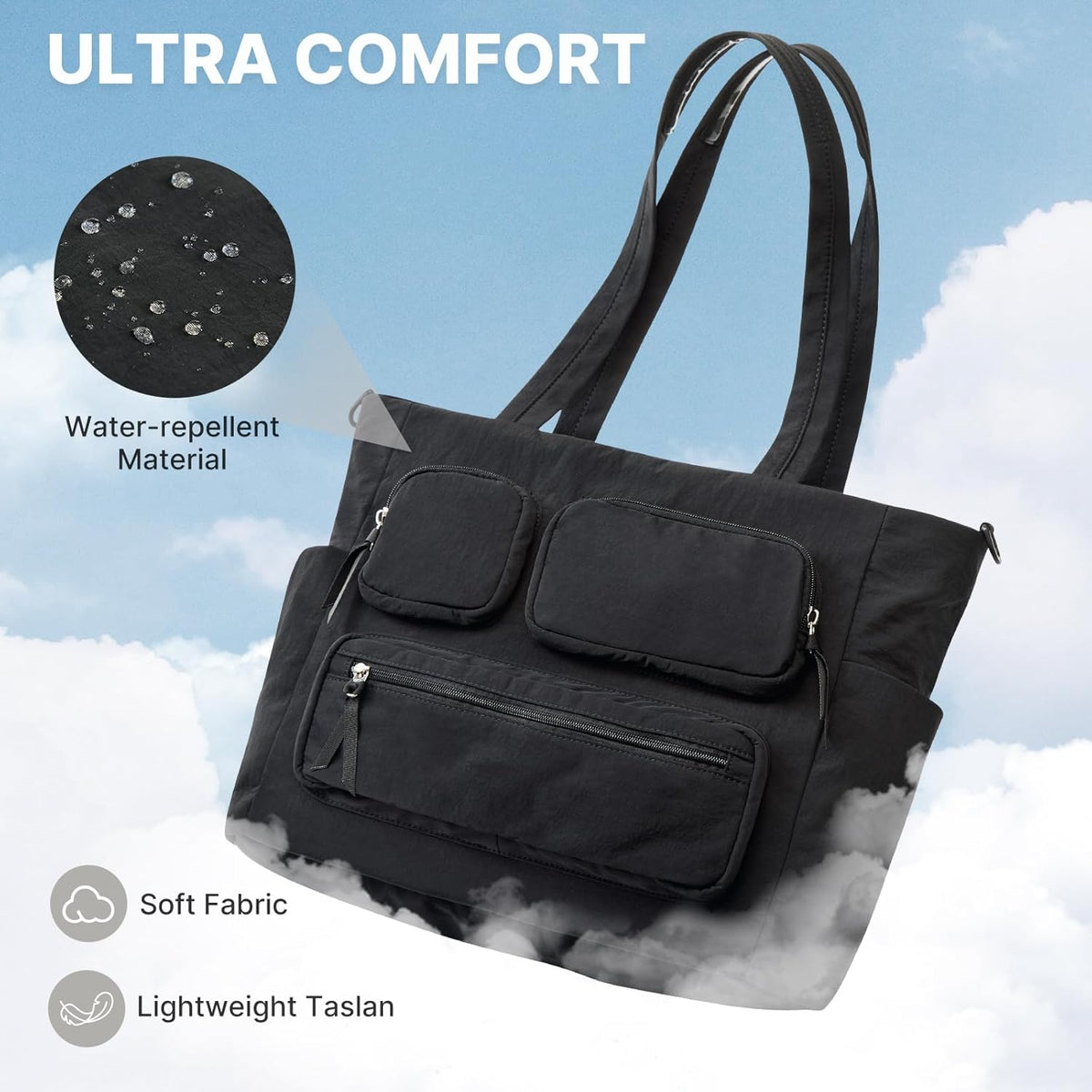 G4Free - G4Free Tote Bag, Lightweight Work Bag with 15" Laptop Pocket -TN25B533C-TN25B533A-TN25B533B
