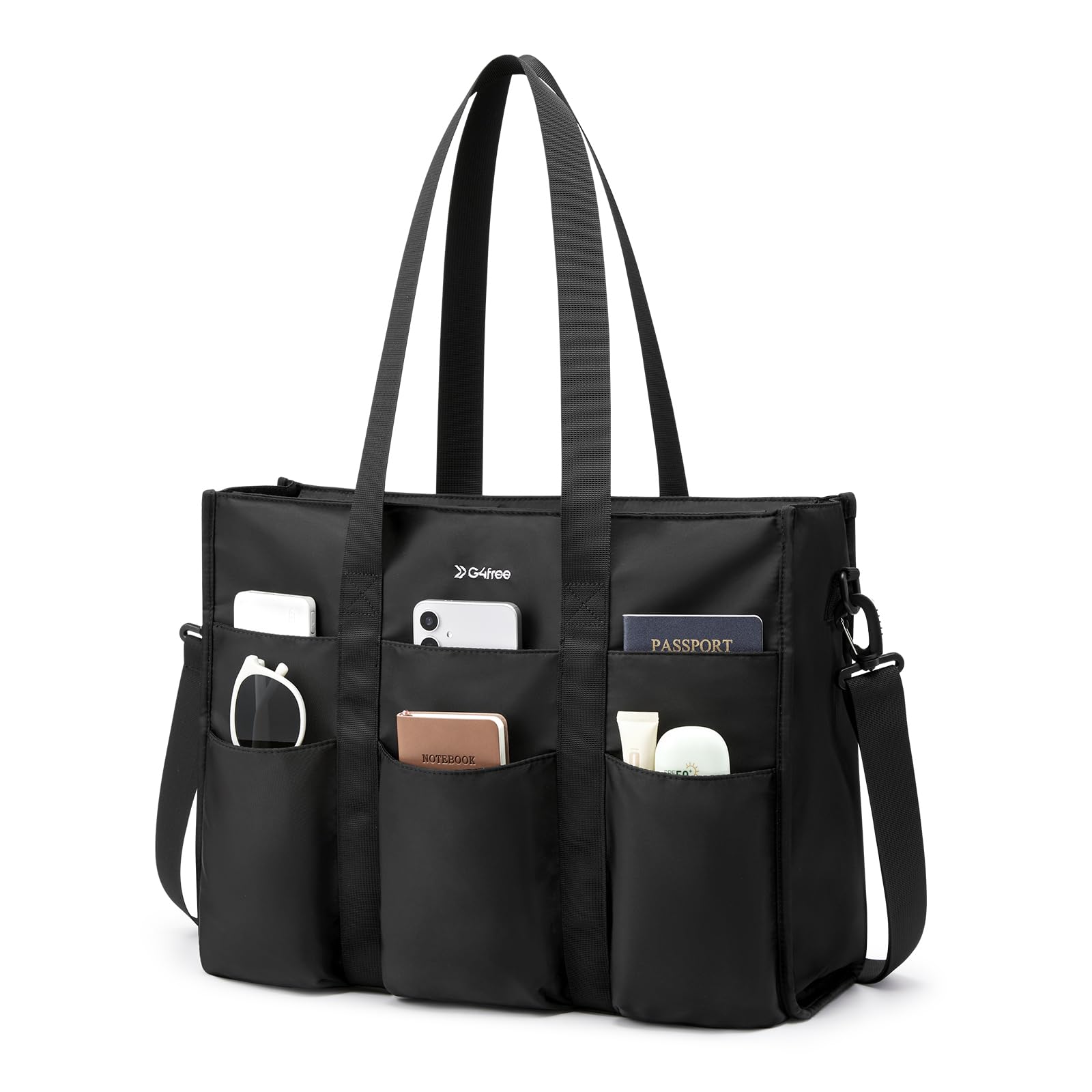 G4Free - G4Free Tote Bag, Multi-Compartment Large Capacity with Zipper Top Handle -TN24B476B-TN24B476A-TN24B476C