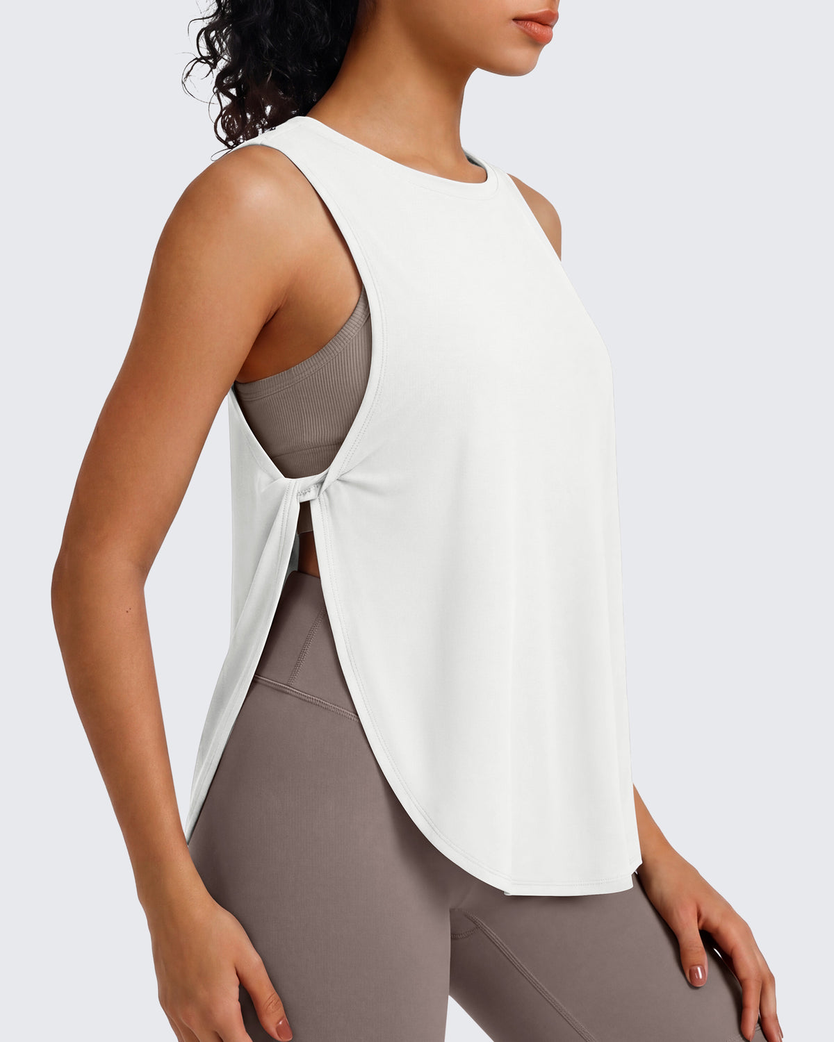 G4Free - G4Free UPF 50+ High Neck Loose Fit Side Slit Muscle Tank -GF26L990A001A-S-GF26L990A001B-M-GF26L990A001C-L-GF26L990A001D-XL-GF26L990A001E-XXL