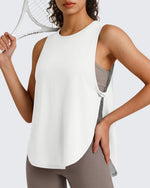 G4Free - G4Free UPF 50+ High Neck Loose Fit Side Slit Muscle Tank -GF26L990A001A-S-GF26L990A001B-M-GF26L990A001C-L-GF26L990A001D-XL-GF26L990A001E-XXL