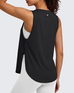 G4Free - G4Free UPF 50+ High Neck Loose Fit Side Slit Muscle Tank -GF26L990A001A-S-GF26L990A001B-M-GF26L990A001C-L-GF26L990A001D-XL-GF26L990A001E-XXL