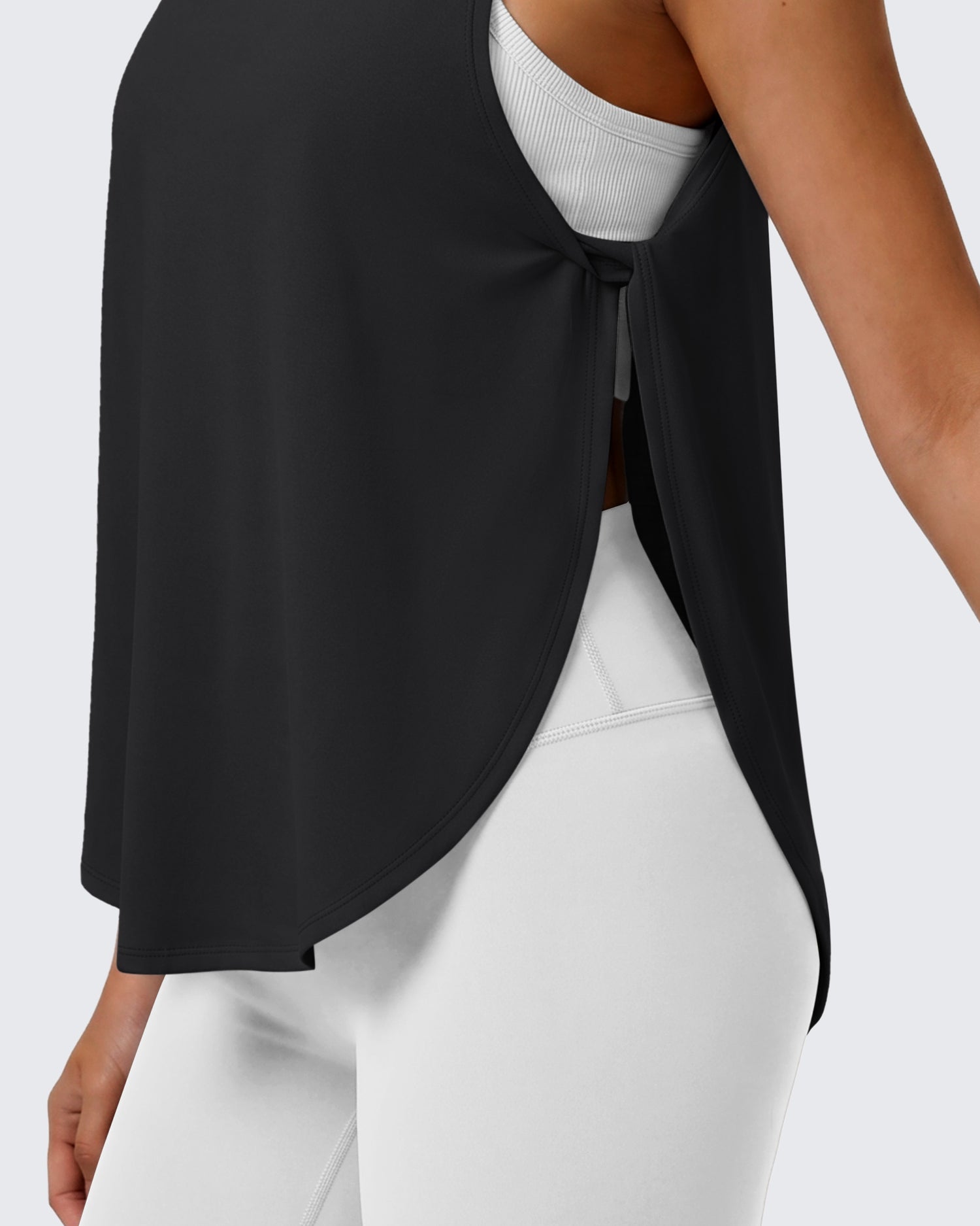 G4Free - G4Free UPF 50+ High Neck Loose Fit Side Slit Muscle Tank -GF26L990A001A-S-GF26L990A001B-M-GF26L990A001C-L-GF26L990A001D-XL-GF26L990A001E-XXL