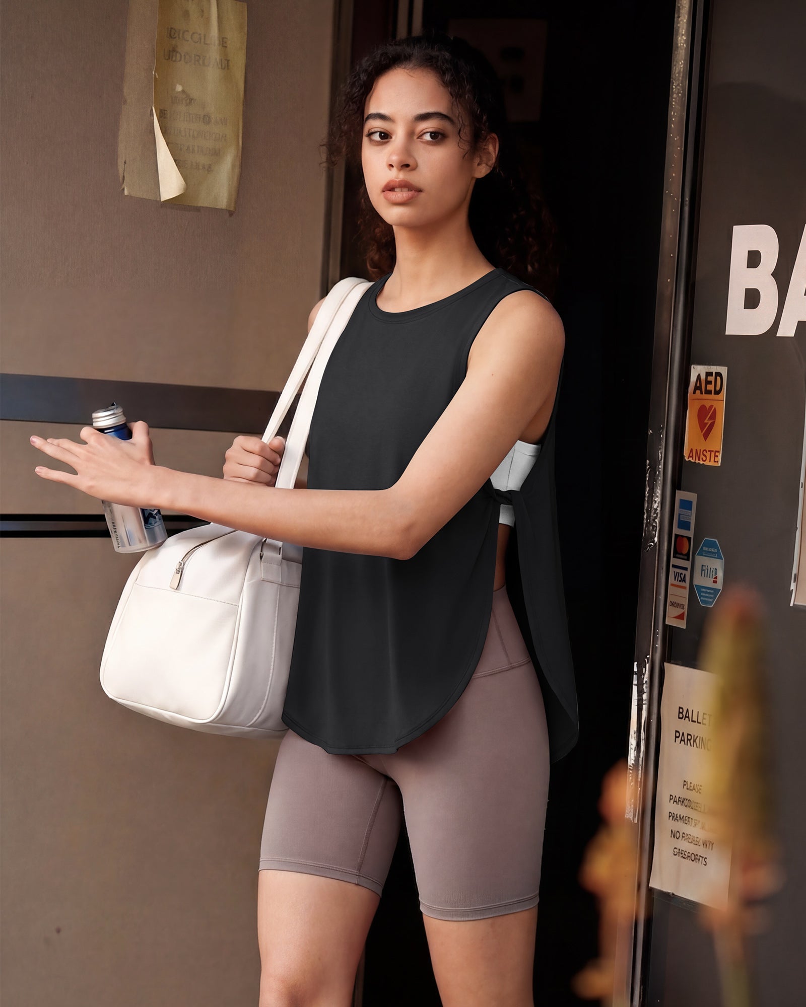 G4Free - G4Free UPF 50+ High Neck Loose Fit Side Slit Muscle Tank -GF26L990A001A-S-GF26L990A001B-M-GF26L990A001C-L-GF26L990A001D-XL-GF26L990A001E-XXL