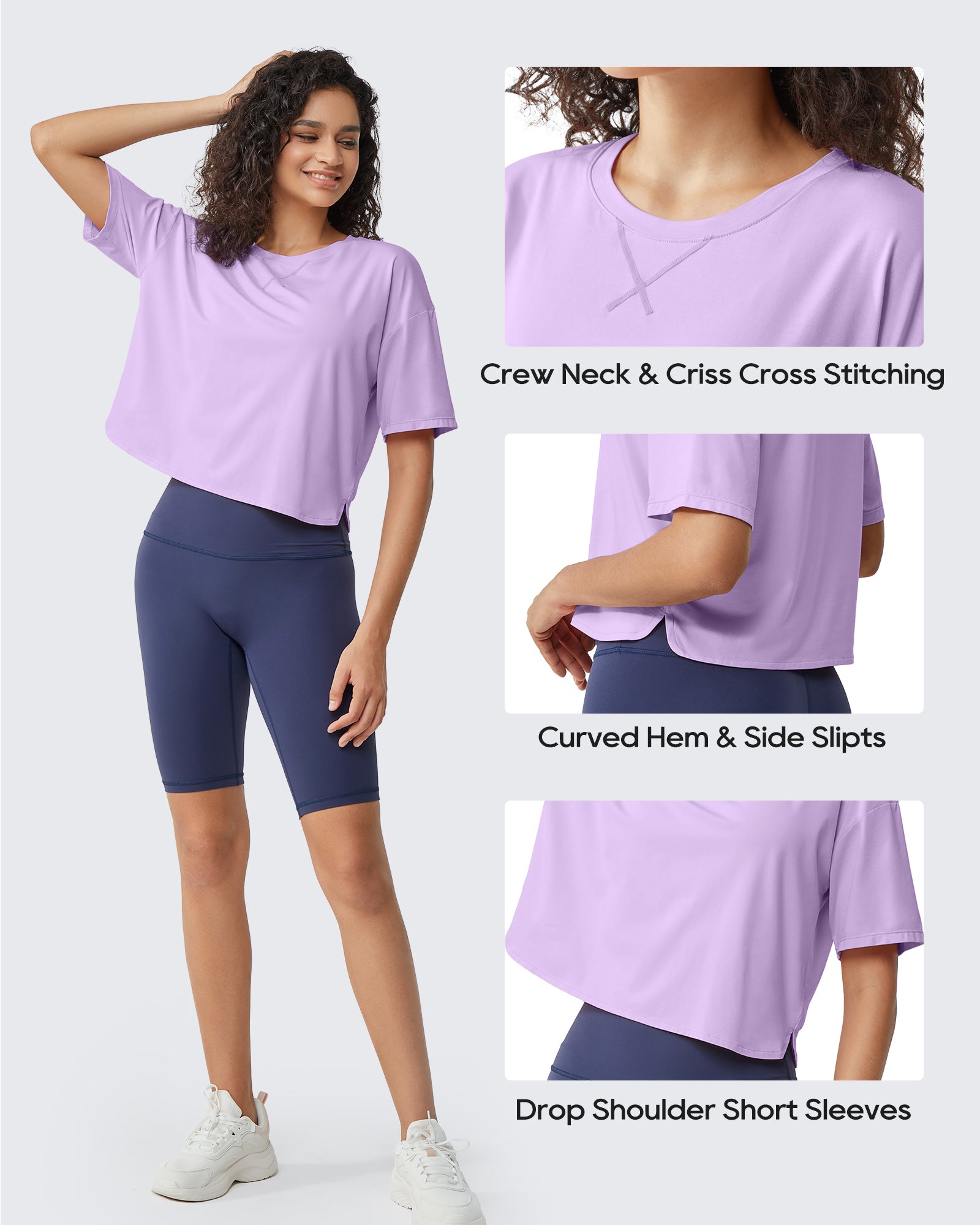 G4Free - G4Free UPF 50+ Quick Dry Boxy Crop Tee -GF25K466AA-S-GF25K466AB-M-GF25K466AC-L-GF25K466AD-XL-GF25K466AE-XXL