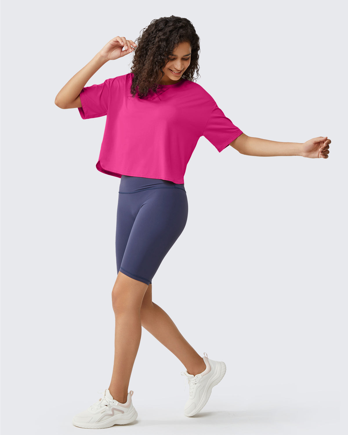 G4Free - G4Free UPF 50+ Quick Dry Boxy Crop Tee -GF25K466AA-S-GF25K466AB-M-GF25K466AC-L-GF25K466AD-XL-GF25K466AE-XXL