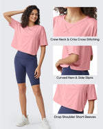 G4Free - G4Free UPF 50+ Quick Dry Boxy Crop Tee -GF25K466AA-S-GF25K466AB-M-GF25K466AC-L-GF25K466AD-XL-GF25K466AE-XXL
