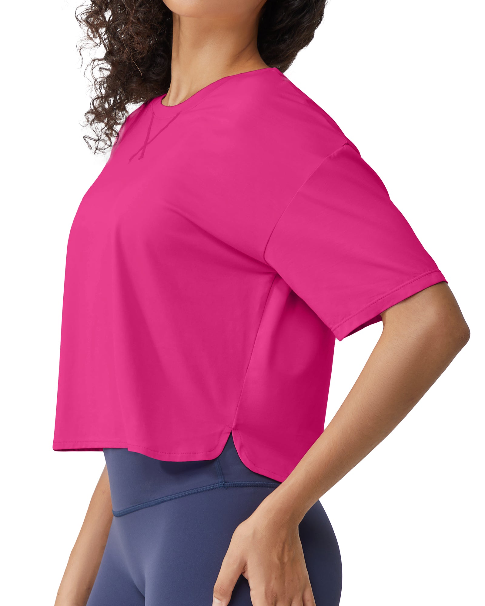 G4Free - G4Free UPF 50+ Quick Dry Boxy Crop Tee -GF25K466AA-S-GF25K466AB-M-GF25K466AC-L-GF25K466AD-XL-GF25K466AE-XXL