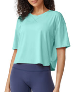 G4Free - G4Free UPF 50+ Quick Dry Boxy Crop Tee -GF25K466AA-S-GF25K466AB-M-GF25K466AC-L-GF25K466AD-XL-GF25K466AE-XXL