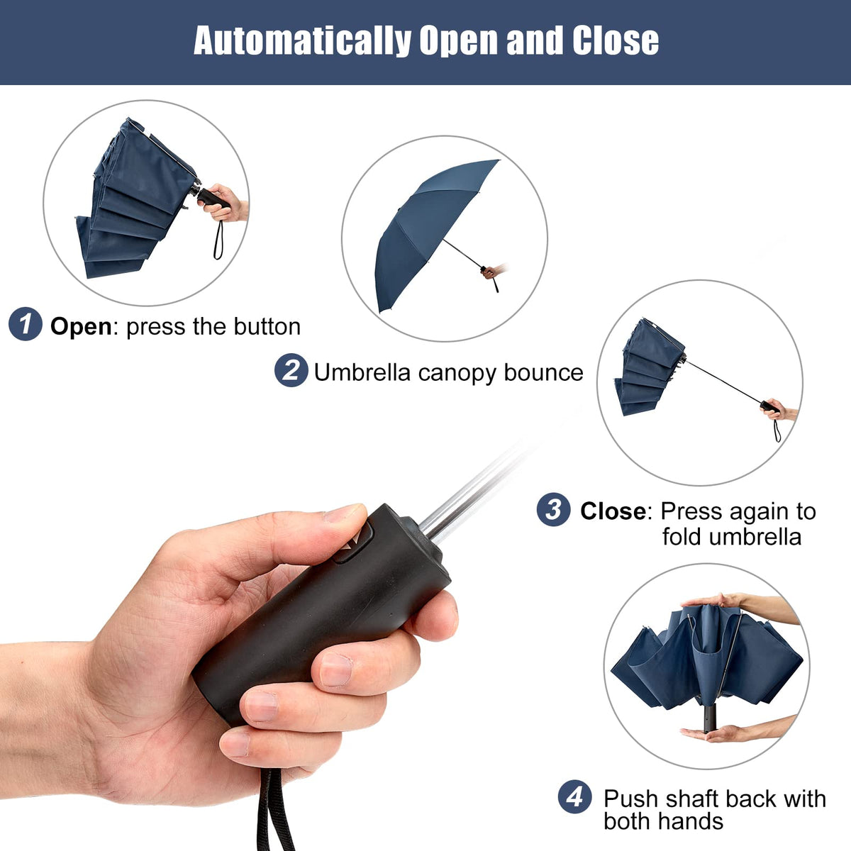 G4Free - G4Free UPF 50+ UV Protection 54 Inch Large Reverse Travel Umbrella -NT21A010B-NT21A010A-NT21A010C-NT21A010D-NT22A170A