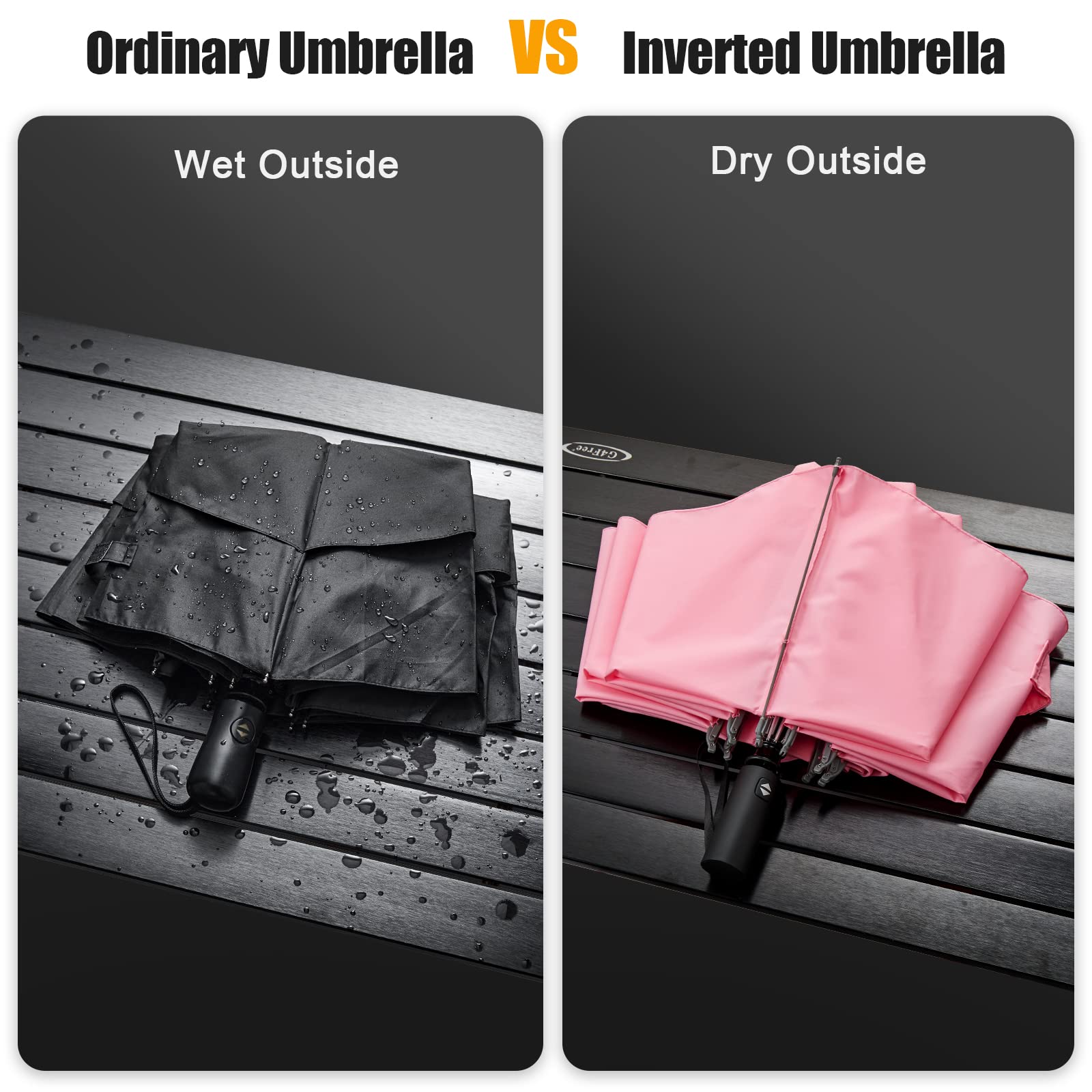 G4Free - G4Free UPF 50+ UV Protection 54 Inch Large Reverse Travel Umbrella -NT21A010B-NT21A010A-NT21A010C-NT21A010D-NT22A170A