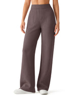 G4Free - G4Free Waffle Wide Leg Pull On Dress Pants High Waisted Stretchy -GF26J871A001A-S-GF26J871A001B-M-GF26J871A001C-L-GF26J871A001D-XL-GF26J871A001E-XXL