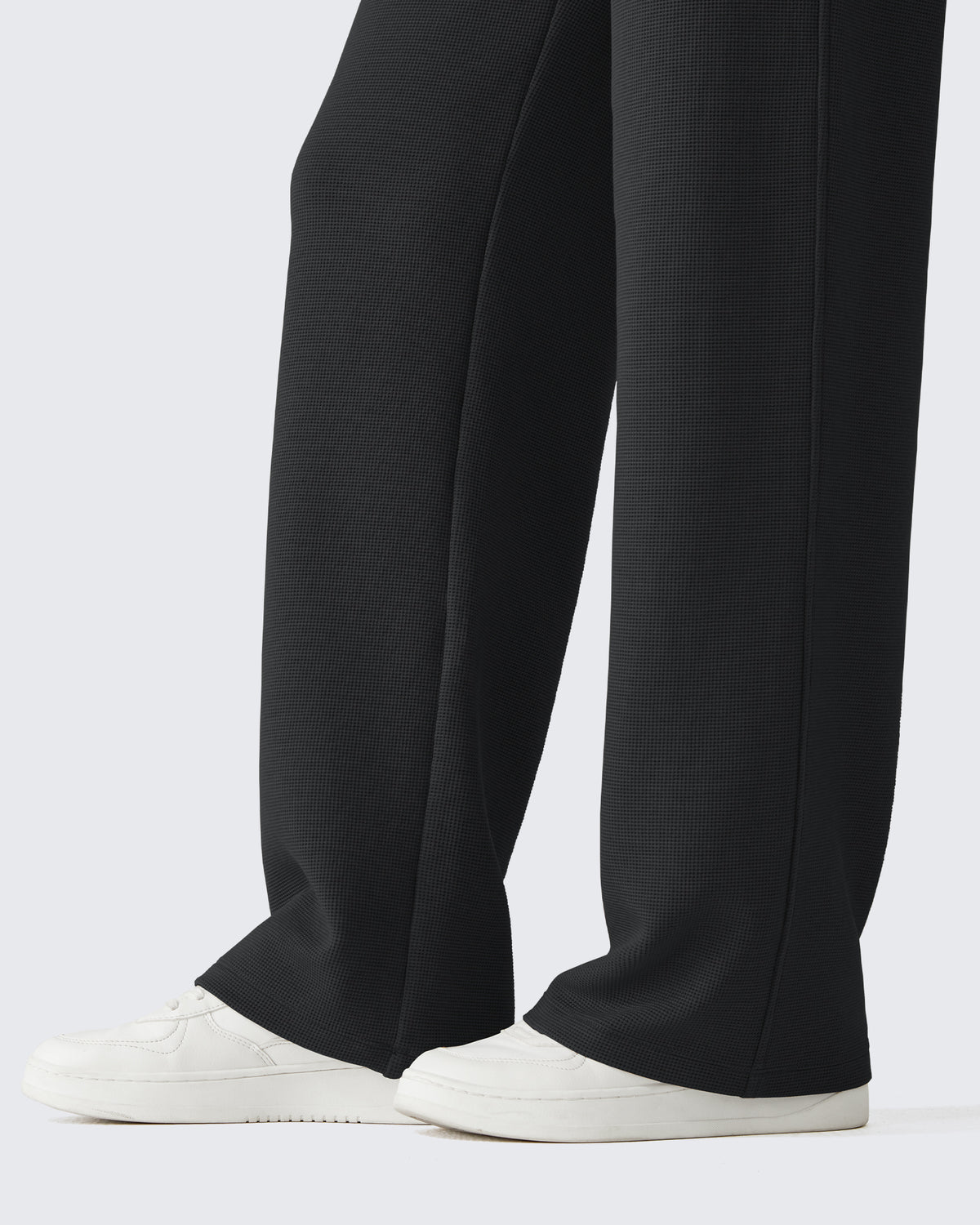 G4Free - G4Free Waffle Wide Leg Pull On Dress Pants High Waisted Stretchy -GF26J871A001A-S-GF26J871A001B-M-GF26J871A001C-L-GF26J871A001D-XL-GF26J871A001E-XXL
