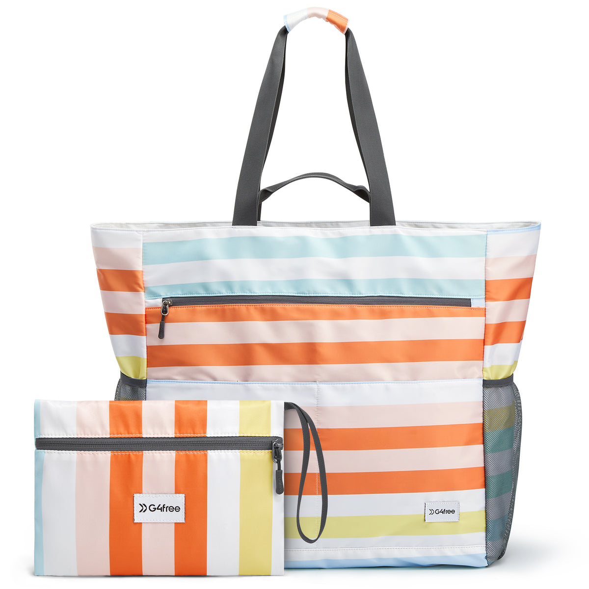 G4Free - G4Free Waterproof Sandproof Beach Tote Bag for Women Large Capacity Foldable -TN25B553C-TN25B553I