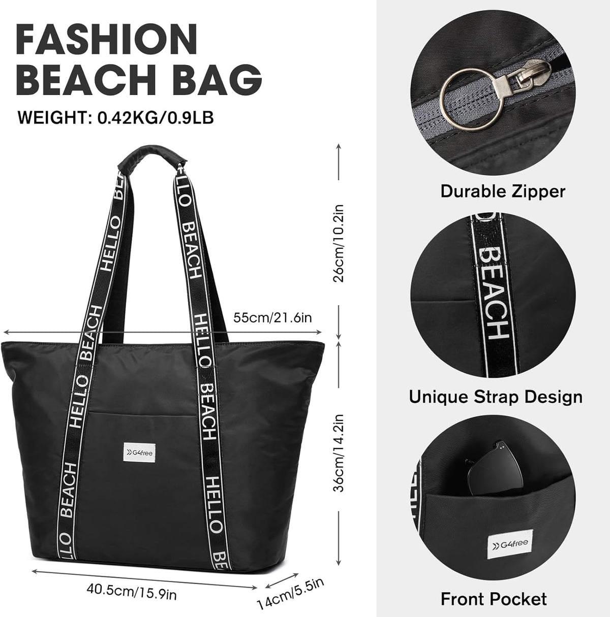 G4Free - G4Free Waterproof Women Personalized Strap Tote Bag -TN24B344B-TN24B344A-TN24B344C