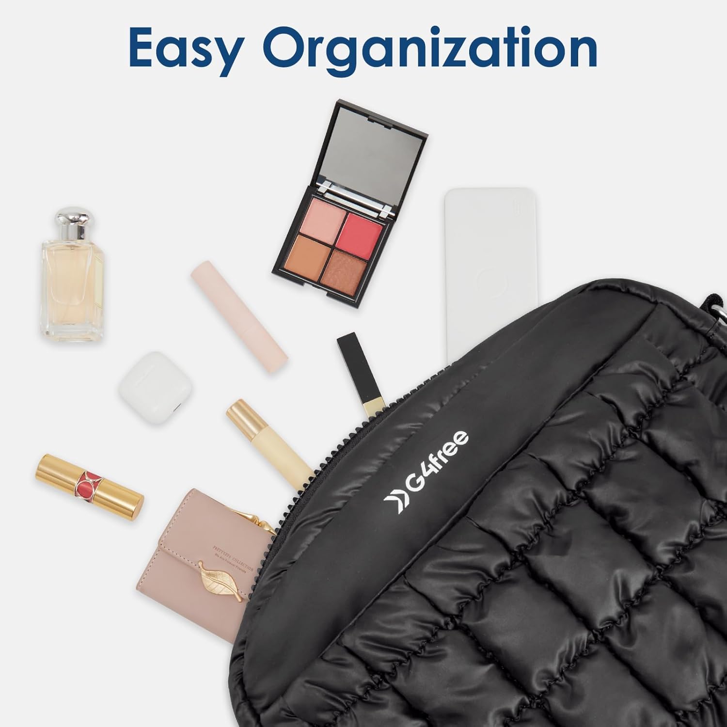 G4Free - G4Free Women Quilted Clutch Puffer Crossbody Bag -TN24B445A-TN24B445B-TN24B445C