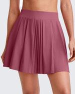 G4Free - High-Rise Pleated A Line Athletic Skorts -GF25H413DA-S-GF25H413DB-M-GF25H413DC-L-GF25H413DD-XL-GF25H413DE-XXL