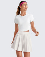 G4Free - High-Rise Pleated A Line Athletic Skorts -GF25H413DA-S-GF25H413DB-M-GF25H413DC-L-GF25H413DD-XL-GF25H413DE-XXL