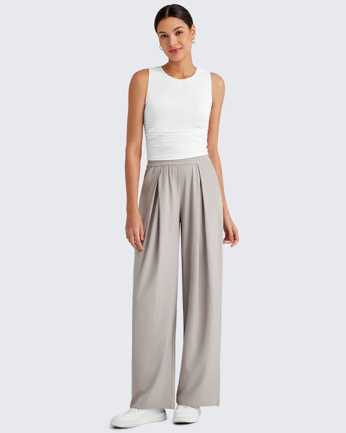 G4Free - Lightbreeze Side Ruched Sleeveless Workout Tops -GF25L322AF-XS-GF25L322AA-S-GF25L322AB-M-GF25L322AC-L-GF25L322AD-XL