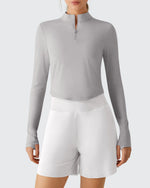 G4Free - Lightbreeze UPF 50+ Sun Thumbholes Quater Zip Shirts -GF26B881A001F-XS-GF26B881A001A-S-GF26B881A001B-M-GF26B881A001C-L-GF26B881A001D-XL