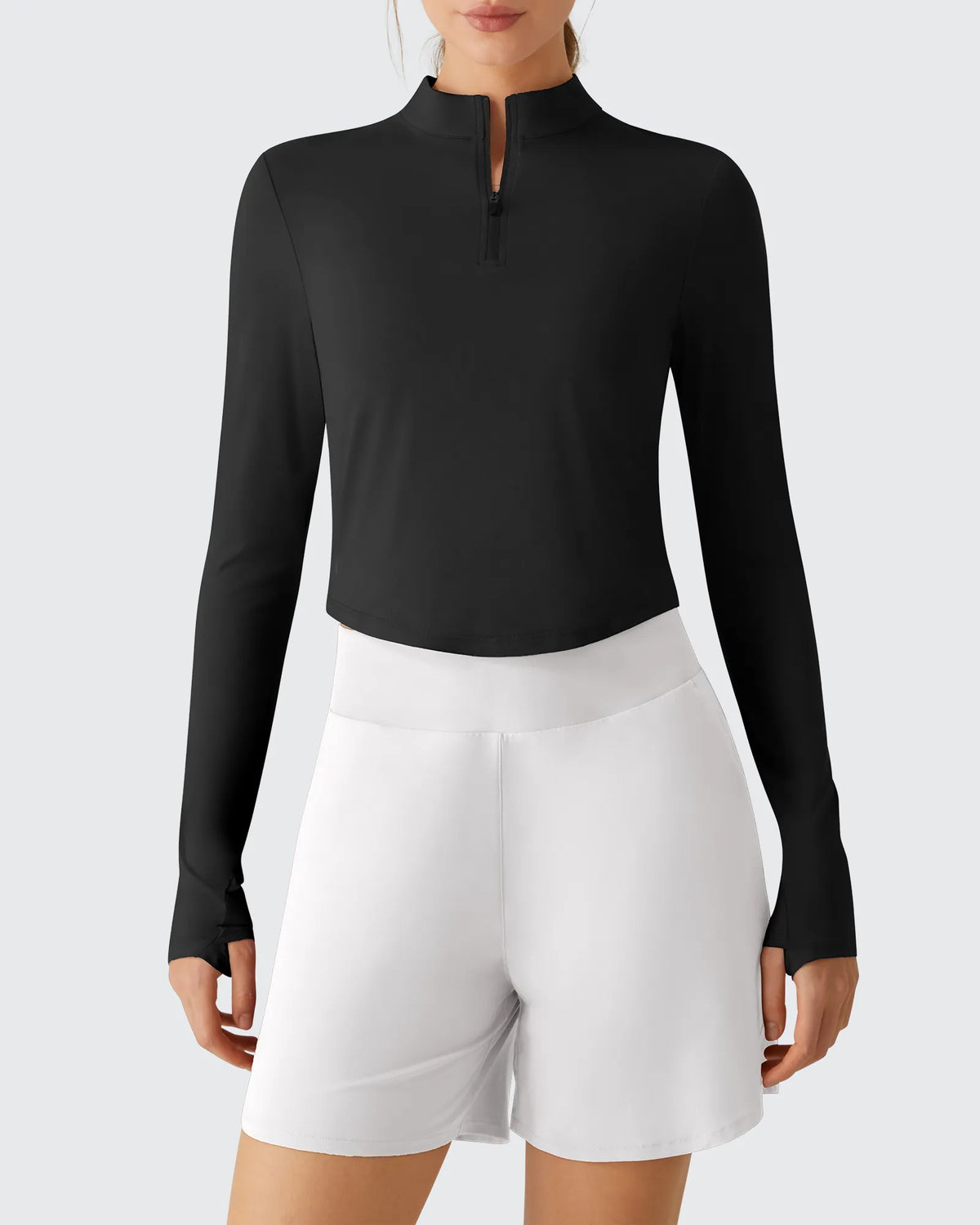 G4Free - Lightbreeze UPF 50+ Sun Thumbholes Quater Zip Shirts -GF26B881A001F-XS-GF26B881A001A-S-GF26B881A001B-M-GF26B881A001C-L-GF26B881A001D-XL