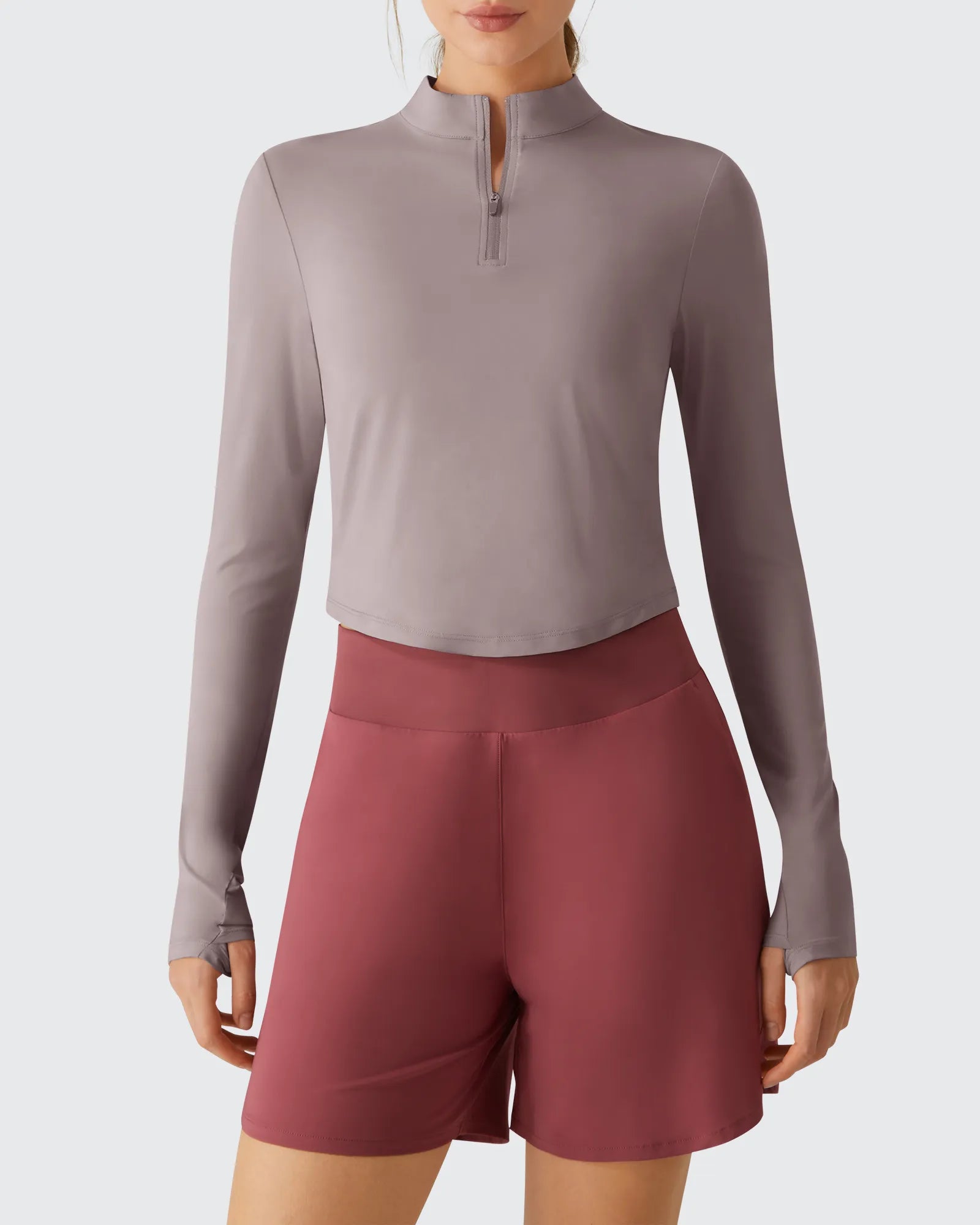 G4Free - Lightbreeze UPF 50+ Sun Thumbholes Quater Zip Shirts -GF26B881A001F-XS-GF26B881A001A-S-GF26B881A001B-M-GF26B881A001C-L-GF26B881A001D-XL