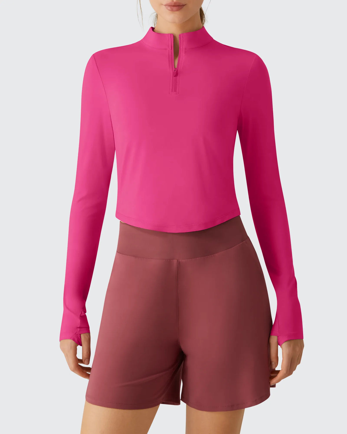 G4Free - Lightbreeze UPF 50+ Sun Thumbholes Quater Zip Shirts -GF26B881A001F-XS-GF26B881A001A-S-GF26B881A001B-M-GF26B881A001C-L-GF26B881A001D-XL