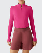 G4Free - Lightbreeze UPF 50+ Sun Thumbholes Quater Zip Shirts -GF26B881A001F-XS-GF26B881A001A-S-GF26B881A001B-M-GF26B881A001C-L-GF26B881A001D-XL