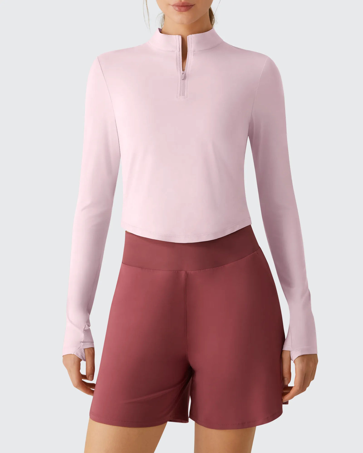 G4Free - Lightbreeze UPF 50+ Sun Thumbholes Quater Zip Shirts -GF26B881A001F-XS-GF26B881A001A-S-GF26B881A001B-M-GF26B881A001C-L-GF26B881A001D-XL