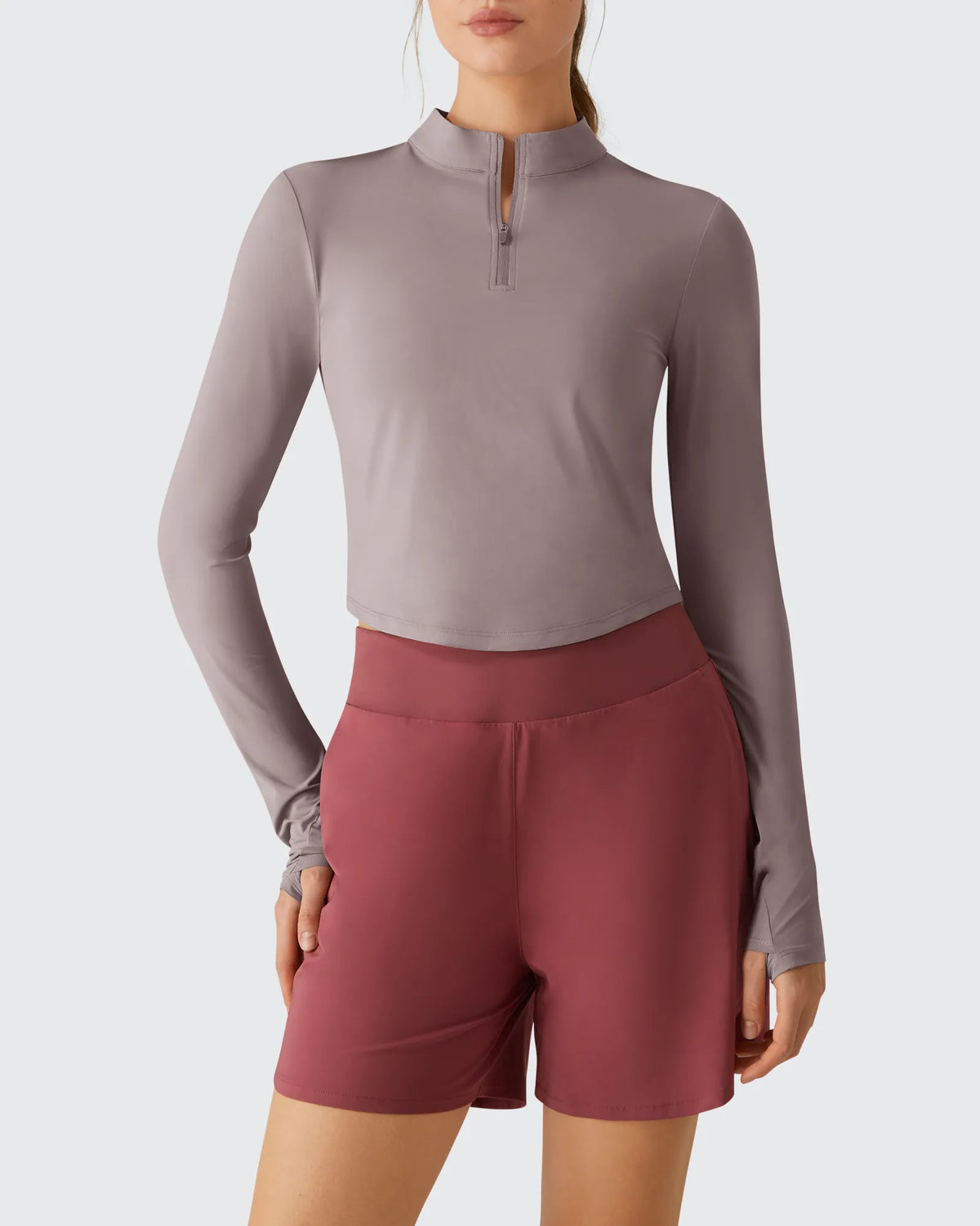 G4Free - Lightbreeze UPF 50+ Sun Thumbholes Quater Zip Shirts -GF26B881A001F-XS-GF26B881A001A-S-GF26B881A001B-M-GF26B881A001C-L-GF26B881A001D-XL