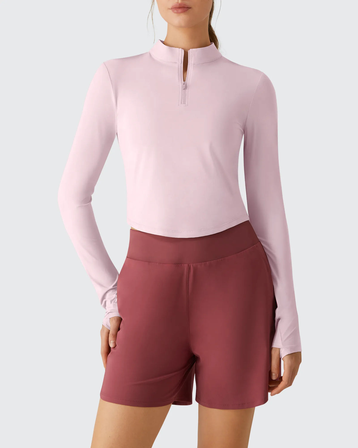 G4Free - Lightbreeze UPF 50+ Sun Thumbholes Quater Zip Shirts -GF26B881A001F-XS-GF26B881A001A-S-GF26B881A001B-M-GF26B881A001C-L-GF26B881A001D-XL