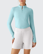 G4Free - Lightbreeze UPF 50+ Sun Thumbholes Quater Zip Shirts -GF26B881A001F-XS-GF26B881A001A-S-GF26B881A001B-M-GF26B881A001C-L-GF26B881A001D-XL