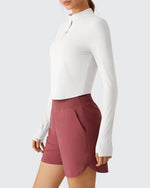 G4Free - Lightbreeze UPF 50+ Sun Thumbholes Quater Zip Shirts -GF26B881A001F-XS-GF26B881A001A-S-GF26B881A001B-M-GF26B881A001C-L-GF26B881A001D-XL