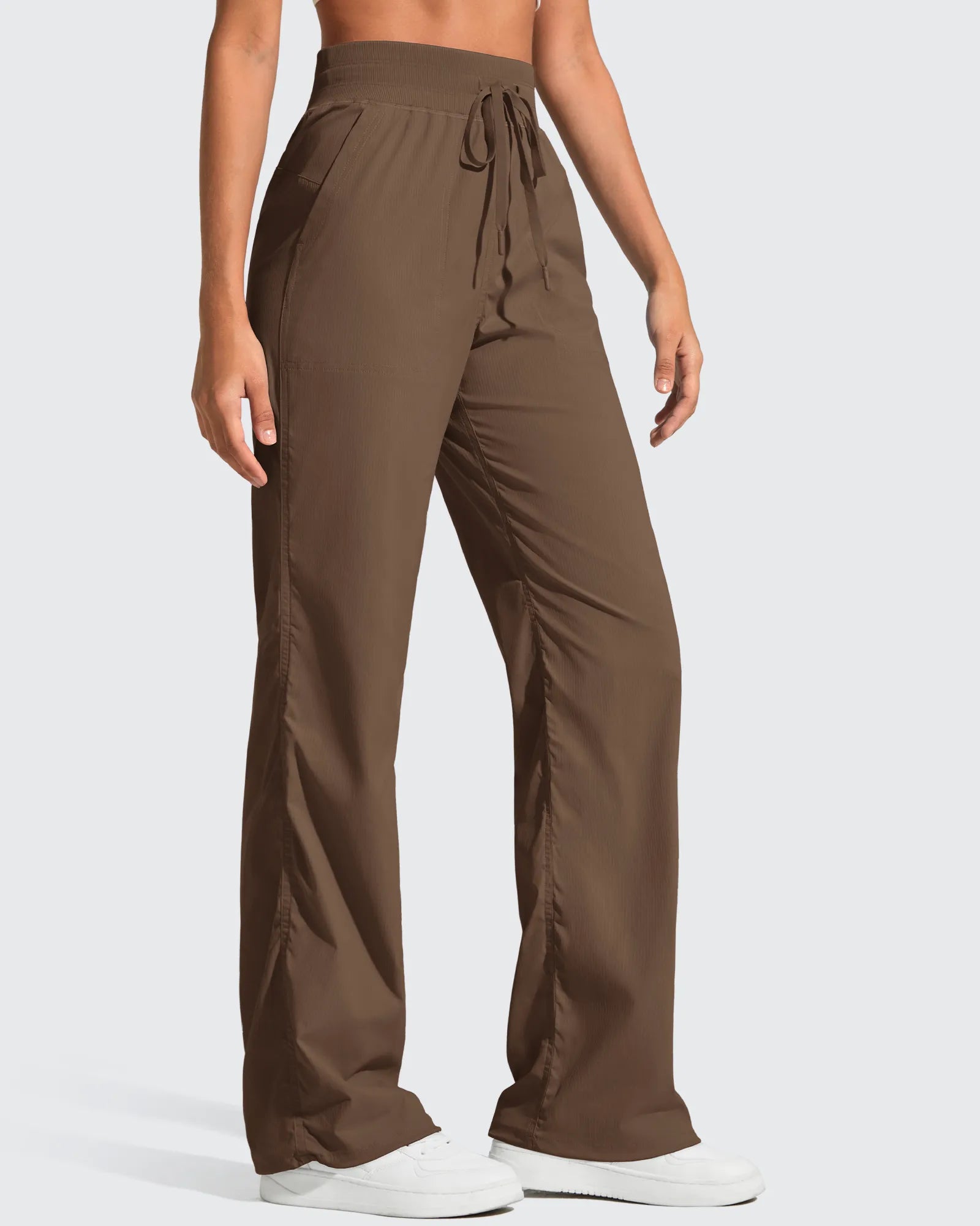 G4Free - Lightweight Straight Leg Ruched Drawstring Joggers -GF25D748AA-S
