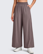G4Free - Lightweight Wide Leg Palazzo Ankle Pants -GF25J497CA-S