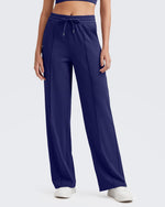 G4Free - Loose Front Pleats Drawstring Casual Pants -GF24J310AA-S