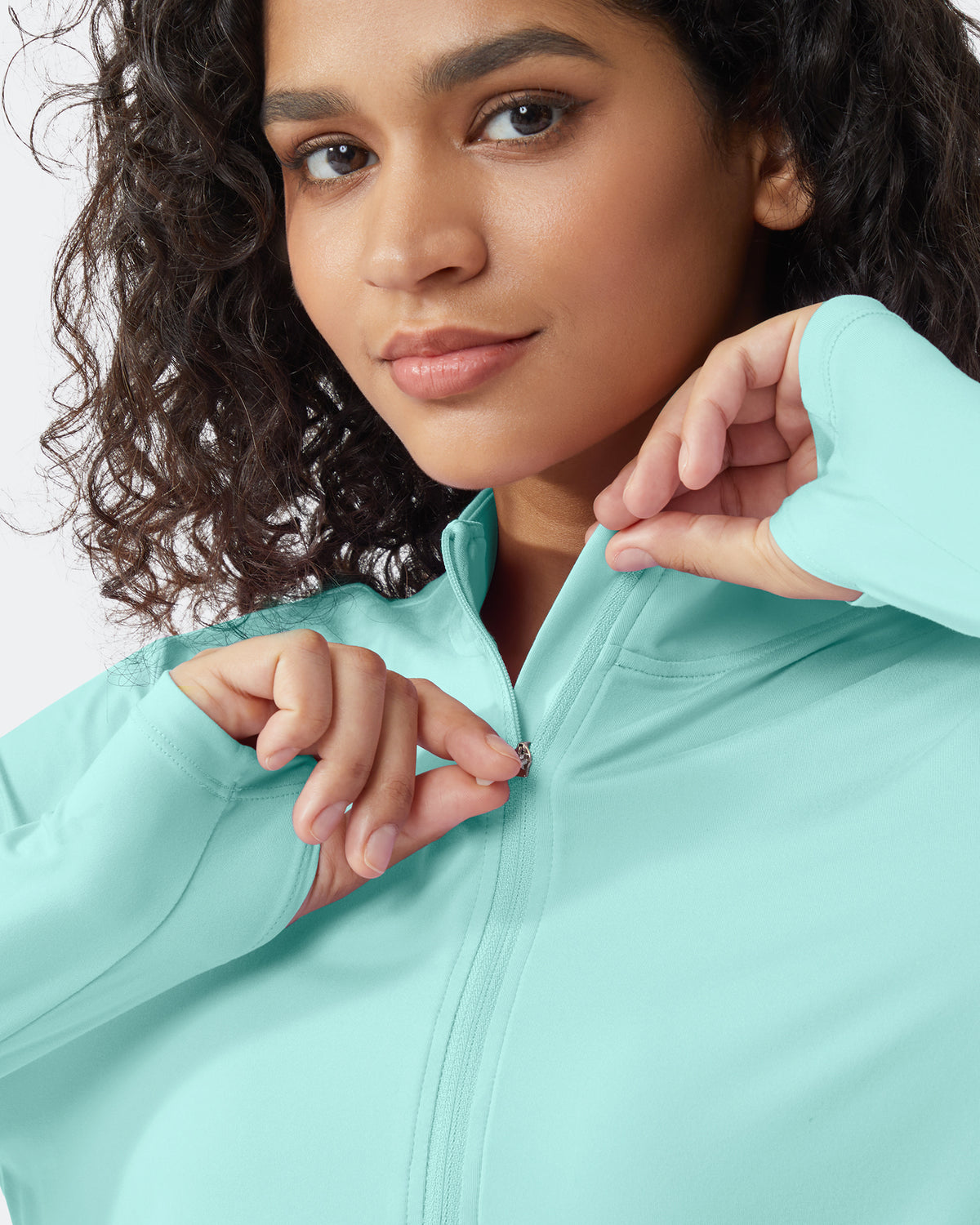 G4Free - Quick Dry High Neck Sun Half Zip Tops -GF23B126KF-XS-GF23B126KA-S-GF23B126KB-M-GF23B126KC-L-GF23B126KD-XL