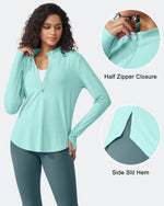 G4Free - Quick Dry High Neck Sun Half Zip Tops -GF23B126KF-XS-GF23B126KA-S-GF23B126KB-M-GF23B126KC-L-GF23B126KD-XL