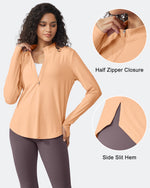 G4Free - Quick Dry High Neck Sun Half Zip Tops -GF23B126KF-XS-GF23B126KA-S-GF23B126KB-M-GF23B126KC-L-GF23B126KD-XL